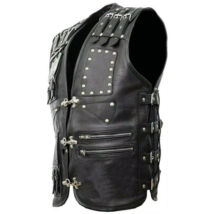 Chaleco de Motociclista Reversible de Cuero Genuino, Transpirable, para Hombre, Ropa de Verano, Servicio OEM, Alta Calidad - Product Image 3