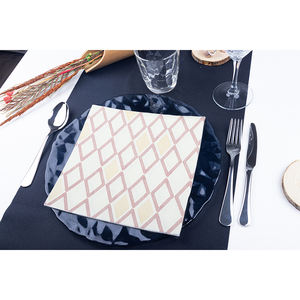 Servilletas de Papel con Estampado Tresmall, Color Borgoña, 48x48cm, Bambulux Eco, 240 Unidades, B2B - Product Image 1