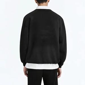 Sweats de haute qualité pour hommes 420 Gsm fabricants surdimensionnés poids lourd unisexe blanc col rond pulls tricotés - Product Image 6