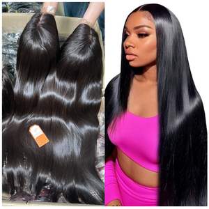 Vente en gros d'extensions de cheveux vierges vietnamiennes de haute qualité perruques Lace Front Full HD et paquets de cheveux Remy - Product Image 5