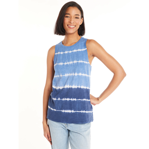 Camiseta sin mangas de punto informal a rayas de diseño personalizado OEM para mujer, ropa cómoda de verano para gimnasio, camiseta de verano transpirable de talla grande - Product Image 5