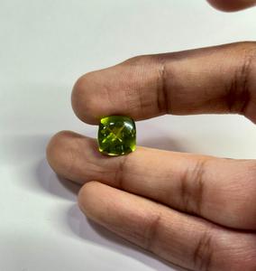 Cojín de peridoto superior Buff de 11mm Natural, semipiedra preciosa para hacer joyas, piedras sueltas a precio al por mayor, piedras preciosas sueltas - Product Image 1