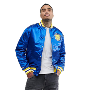 2025 personnalisé hommes Baseball Satin sport équipe veste XS taille brodé Patchwork enduit Satin taux de vente entier - Product Image 2