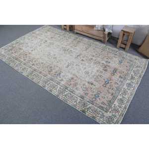 พรมตุรกี, พรมปูพื้นขนาด 4.7x8 ฟุต, พรมขนสัตว์สีขาวน้ำเงิน - Product Image 4
