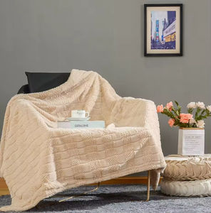 Couverture pour bébé en polaire tissée de haute qualité, anti-boulochage, finition brossée, design moderne pour la vente au détail, les hôtels, 100% polyester - Product Image 6