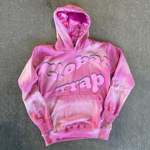 2024 personalizado al por mayor Vintage para Puff estampado satén forrado recortado desgastado Dip Dye Hoodie 100% algodón invierno sólido liso teñido - Product Image 6