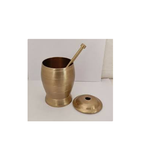 Juego de mortero y mortero de latón hecho a mano - Product Image 6