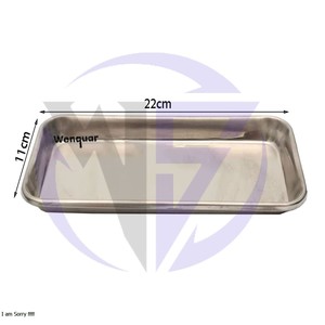 Plateau chirurgical plat d'instrument dentaire en acier inoxydable poignée ergonomique manuelle pour laboratoire clinique hôpital utilisation organisateur d'outils réutilisables - Product Image 5