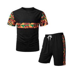 DAKHA SPORTS Ensemble T-shirt et short d'été pour homme entièrement personnalisé en tricot 450g à séchage rapide - Product Image 1
