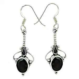 14K Gold Plated 925 Silver Black Onyx Drop <b>Earrings</b> for Women Wedding Gift with <b>Diamond</b> Main Stone Christian Religious Symbol - Product Image 2
