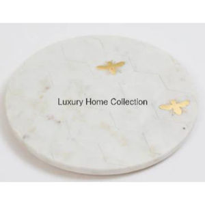 Plateau d'affichage de nourriture en marbre fantaisie de table Fournitures de cuisine pour hôtel et restaurant à prix acceptable du fabricant indien - Product Image 1