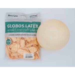 Globos de Látex Party Love de 25 cm, Color Naranja Pastel R10, para Decoración - Product Image 1