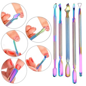 Voll metall Rosa Farbe Nagel hauts chieber Nail Art Perfekte Pflege Nägel Drücker Drücker Edelstahl Nagel Werkzeuge - Product Image 1