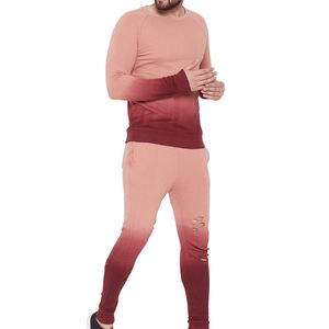 Offre Spéciale personnalisé mince à manches longues hommes survêtement formation costumes en gros fitness course plaine survêtement pour hommes - Product Image 4