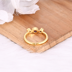 Pierre précieuse Hydro rose solide 925 argent Sterling plaqué or jaune réglable à la main bague empilable bijoux minimalistes - Product Image 6