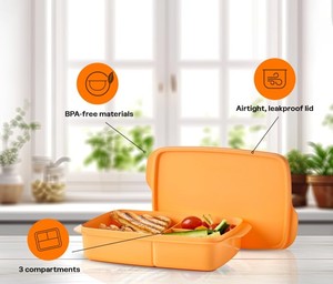 BPA Free for Microwavable 33 oz 1000 ml Rectangle Injection PP Plastic Eco-Friendly Freshness Preservation Kids <b>Snack</b> - Product Image 5