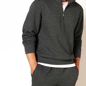 Sudadera con Capucha de Invierno para Hombre, Corte Regular, Cuello Redondo, Media Cremallera, 100% Algodón, Ecológica, Transpirable, Venta al Por Mayor - Product Image 6