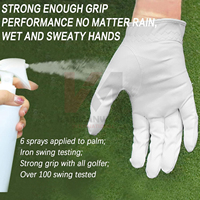 Guante de Golf Premium para Hombre, para Todo Clima, Blanco/Negro, Nailon, Piel de Canguro, Poliéster, Agarre de Piel de Oveja, para Condiciones Húmedas y Secas