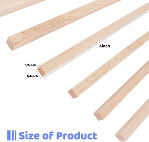 1 inch bằng gỗ vuông chốt thanh gỗ cứng nhỏ chưa hoàn thành gỗ vuông Gậy cho hàng thủ công tự làm dự án Việt Nam nhà máy - Product Image 4