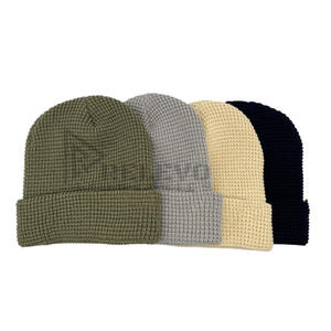 Thermal <b>Beanie</b> <b>Skull</b> Cap Waffle Knit <b>Beanies</b> Hats With Custom Label Design Knitted Winter Hat Support Customization <b>Beanie</b> Caps - Product Image 3