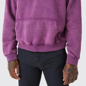 Venta directa de fábrica Hombres Basics Acid Wash Hoodies Peso ligero Tamaño personalizado Hombres Basics Acid Wash Hoodies para la venta - Product Image 6