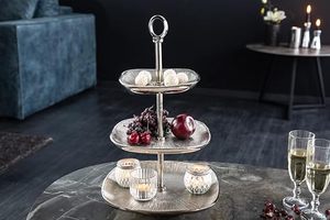 <b>3</b> <b>Tier</b> Aluminium <b>Cake</b> <b>Stand</b> Silverware Prime Quality Customized Shape Metal Aluminium Dessert <b>Stand</b> in India - Product Image 5