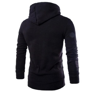 Winter Men's <b>Hoodies</b> Long Sleeve Sweatshirts for Men Zipper Hooded Pullover High Neck Mens Sweatshirt Coat <b>Black</b> Sweater - Product Image 6