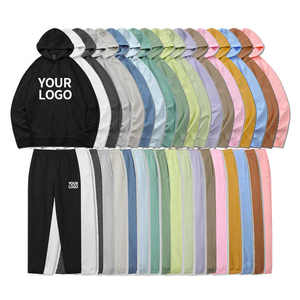 Survêtements décontractés légers en molleton français vieilli de haute qualité 2-en-1 pour hommes, avec impression en relief, streetwear en coton, pantalons de survêtement personnalisés - Product Image 1