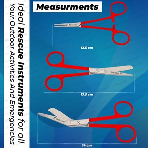Juego de 3 tijeras de enfermería con fórceps hemostáticos, tijeras de enfermería premium y juego de abrazaderas, tijeras de vendaje quirúrgico de Vaslcare - Product Image 6
