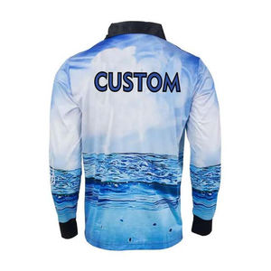 Camisas Polo de Manga Larga al por Mayor de Fábrica, Camisas Polo Deportivas para Hombre, Diseño de Logotipo Personalizado, Sublimación, Ropa de Pesca - Product Image 3