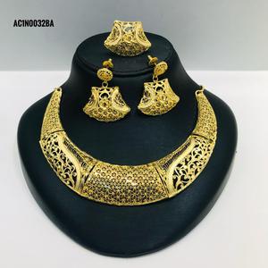 African Heritage Gold Plated Fashion Necklace Set Luxury Vintage Bridal Jewelry for Nigerian Women Wholesale - Product Image 4