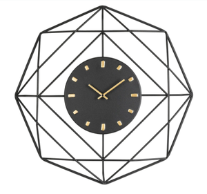 Reloj de pared con recubrimiento de polvo negro para decoración del hogar y sala de estar, delicado, de Metal, oferta - Product Image 3