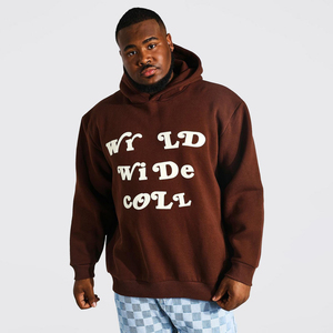 Sweat à capuche de haute qualité, respirant, en coton lourd, imprimé personnalisé, manches longues, hiver 2024 - Product Image 1