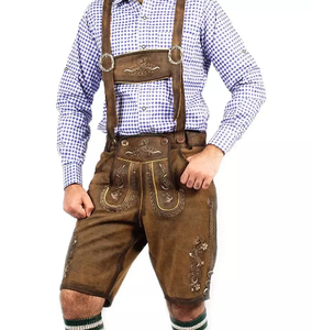 OEM bavarois court Lederhosen hommes 100% cuir suédé traditionnel authentique allemand tenue décontracté Oktoberfest Costume unisexe - Product Image 1
