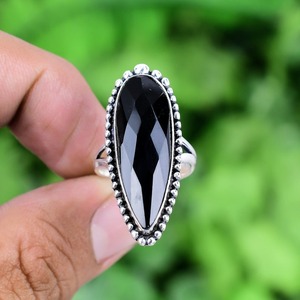925 Sterling <b>Silver</b> Handmade Gemstone Black Onyx <b>Spinner</b> <b>Ring</b> 925 Stamped Sterling <b>Silver</b> Natural Designer <b>Ring</b> Jewelry - Product Image 2