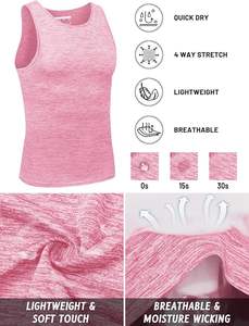 Débardeurs décontractés à séchage rapide pour hommes tricotés sans manches chemise musculaire d'entraînement pour la performance de la salle de sport t-shirts de musculation athlétique - Product Image 5