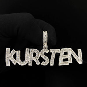 Colgante de Acero Inoxidable con Logotipo Personalizado, Estilo Hip Hop, con Diamantes de Imitación, Bañado en Rodio, para Hombre/Unisex, The Ice Legacy - Product Image 1