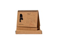 Calendario de Papel Plantable Personalizado, Espiral Mensual Sin Fecha, Calendario de Papel de Escritorio con Soporte