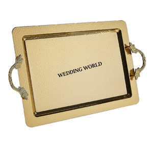 Plateau et plat à chocolat de qualité supérieure, fait à la main, martelé en métal, taille personnalisée, design moderne, écologique, luxueux - Product Image 4