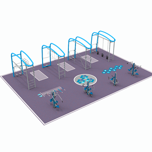 Combinaison comprenant des barres <span class=keywords><strong>de</strong></span> <span class=keywords><strong>traction</strong></span>, des échelles parallèles et des machines à presse pour les jambes. Équipement <span class=keywords><strong>de</strong></span> fitness en plein air - Product Image 1