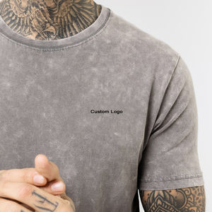 เสื้อยืดคอกลมสำหรับผู้ชายเสื้อลำลองแขนสั้นผ้าเจอร์ซีย์เสื้อสามส่วน - Product Image 5