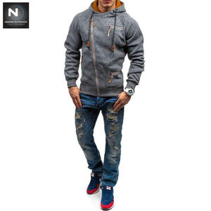 Sudadera con capucha para hombre, prenda deportiva masculina de alta calidad con cremallera, estilo Hip Hop, ideal para exteriores - Product Image 4