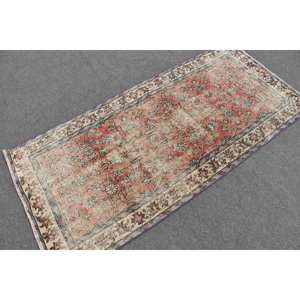 พรมตุรกีวินเทจคลาสสิก6.6ft เบจสีแดง3.1 x พื้นที่ขนาดใหญ่งานเย็บปะทำจากขนสัตว์เนื้อยางแอบสแตรกสำหรับวัยรุ่นโถงทางเดิน - Product Image 2