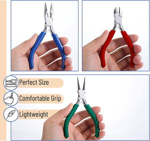 Kit de alicates para joyería al por mayor, Juego de 3 minialicates que incluye Alicates de punta de cadena, cortadores de alambre para joyería artesanal, Kits de reparación DIY - Product Image 2