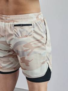 Hot Summer Muscle Training Quick Dry <b>Running</b> <b>Shorts</b> Solid Printing Logo Workout Gym <b>Shorts</b> <b>Men</b> Pocket Elastic Waist Mid Waist - Product Image 5