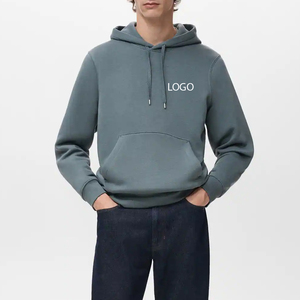 Sweat à capuche en polaire de haute qualité pour hommes avec logo personnalisé, design ample respirant, couleur unie, pull à manches longues respirant - Product Image 1