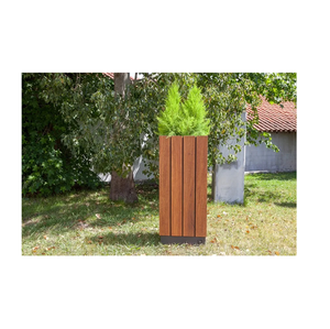 Jarrón de pie antiguo tallado a mano de estilo elegante hecho a mano de diseño clásico para decoración maceta de madera para regalos y decoración - Product Image 4