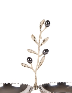 Ensemble de bols modernes en aluminium plaqué argent, 2 pièces, belles branches d'olivier en laiton, vase de sol multifonctionnel pour mariage de Noël - Product Image 2