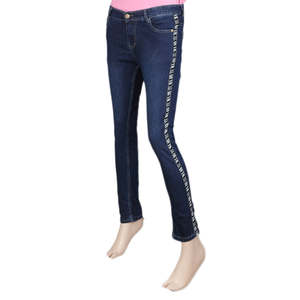Pantalon en jean pour femme - Bleu foncé - Product Image 2