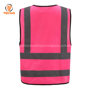 Nueva llegada chalecos de trabajo de seguridad reflectantes de la mejor calidad al por mayor cómodo Hi Vis poliéster sostenible Hi Vis servicio OEM - Product Image 6